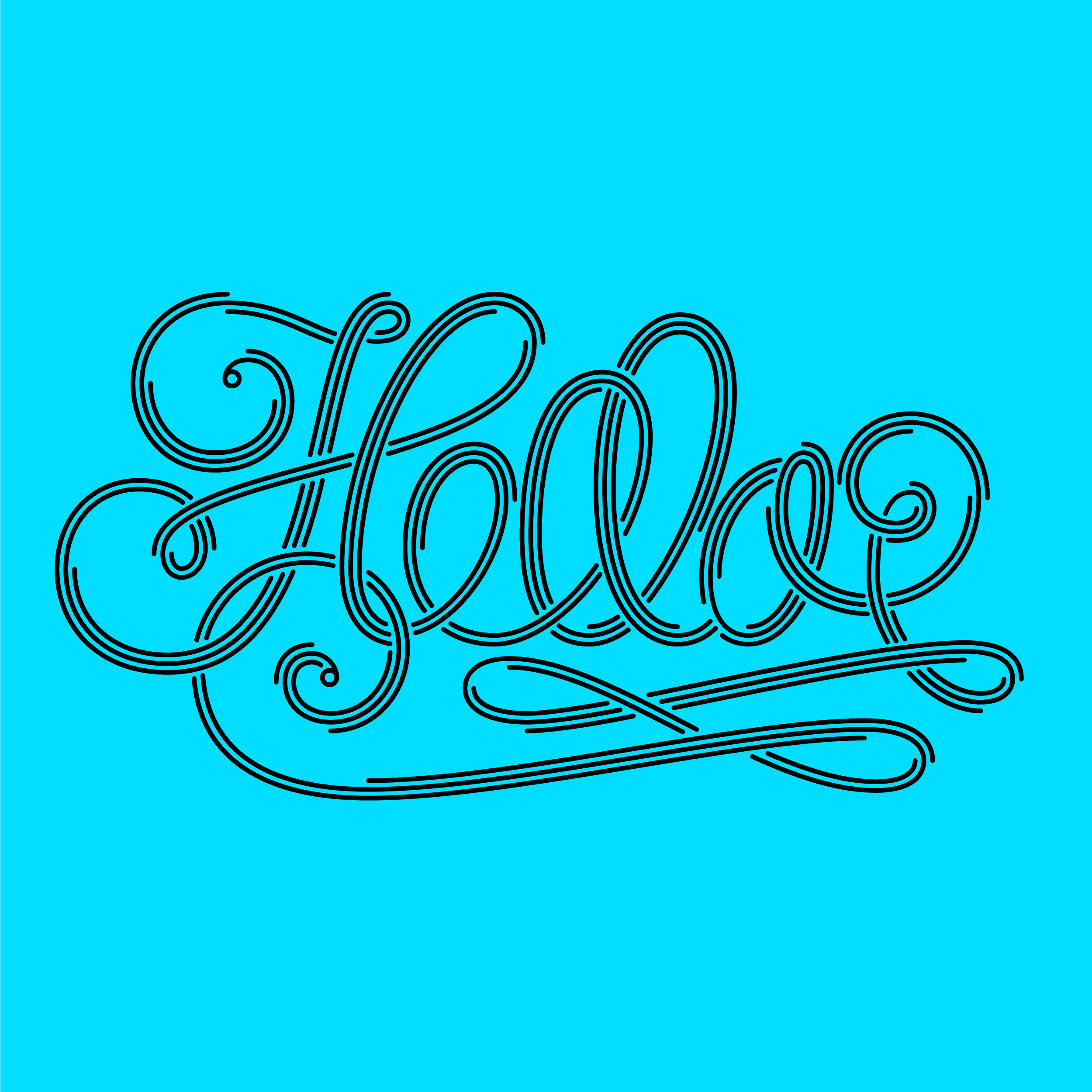 Lettering: Hello