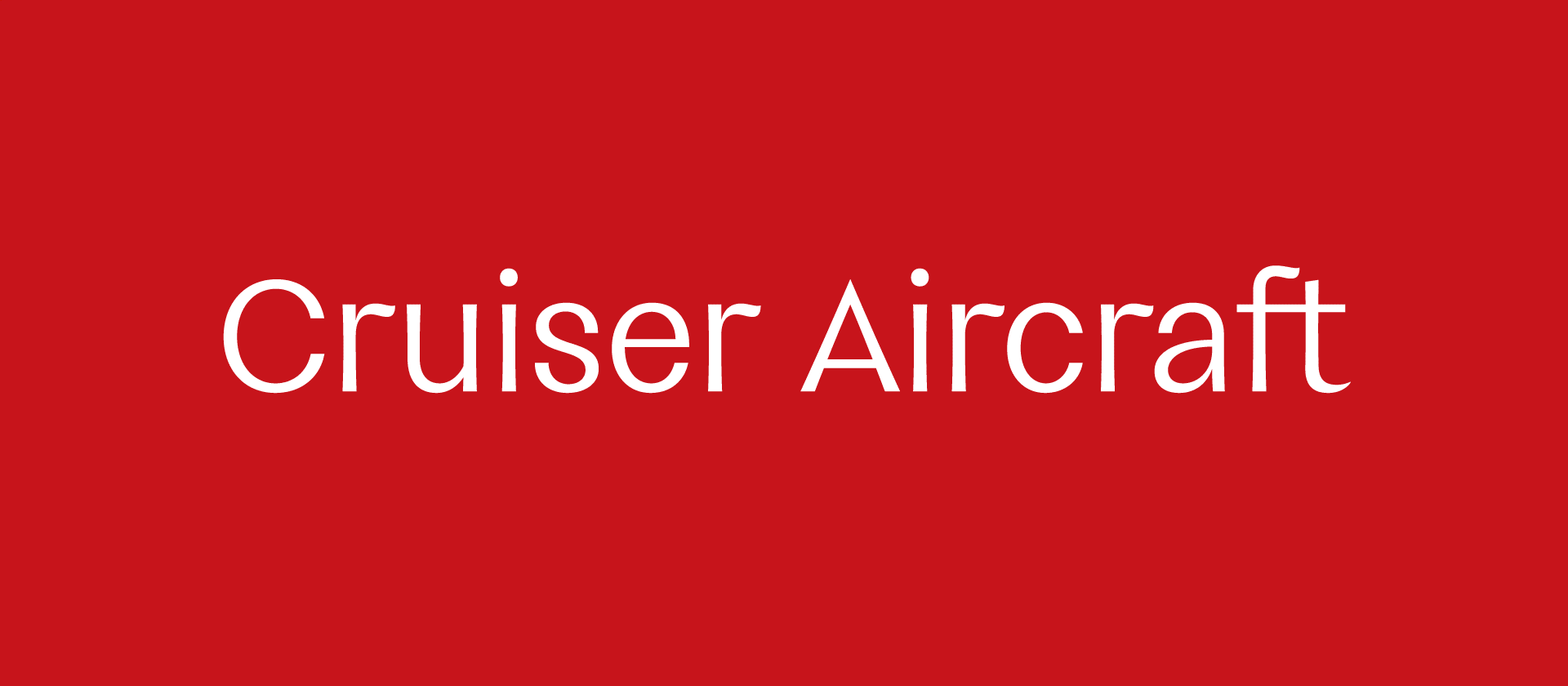 Custom Fonts: Cruiser Aircraft