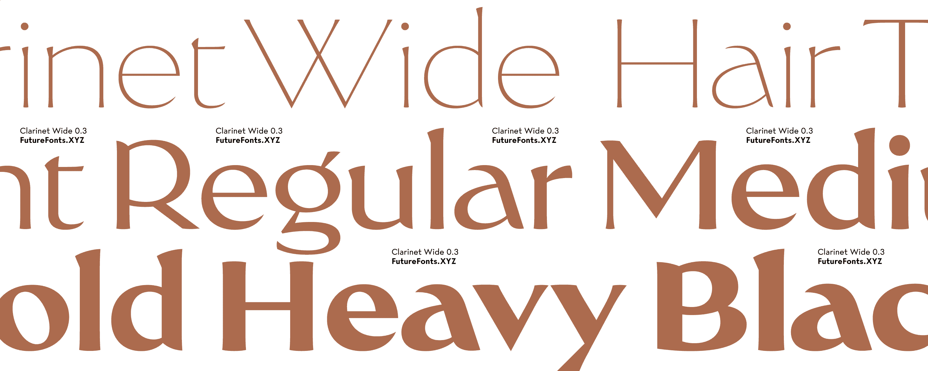Clarinet Wide Font