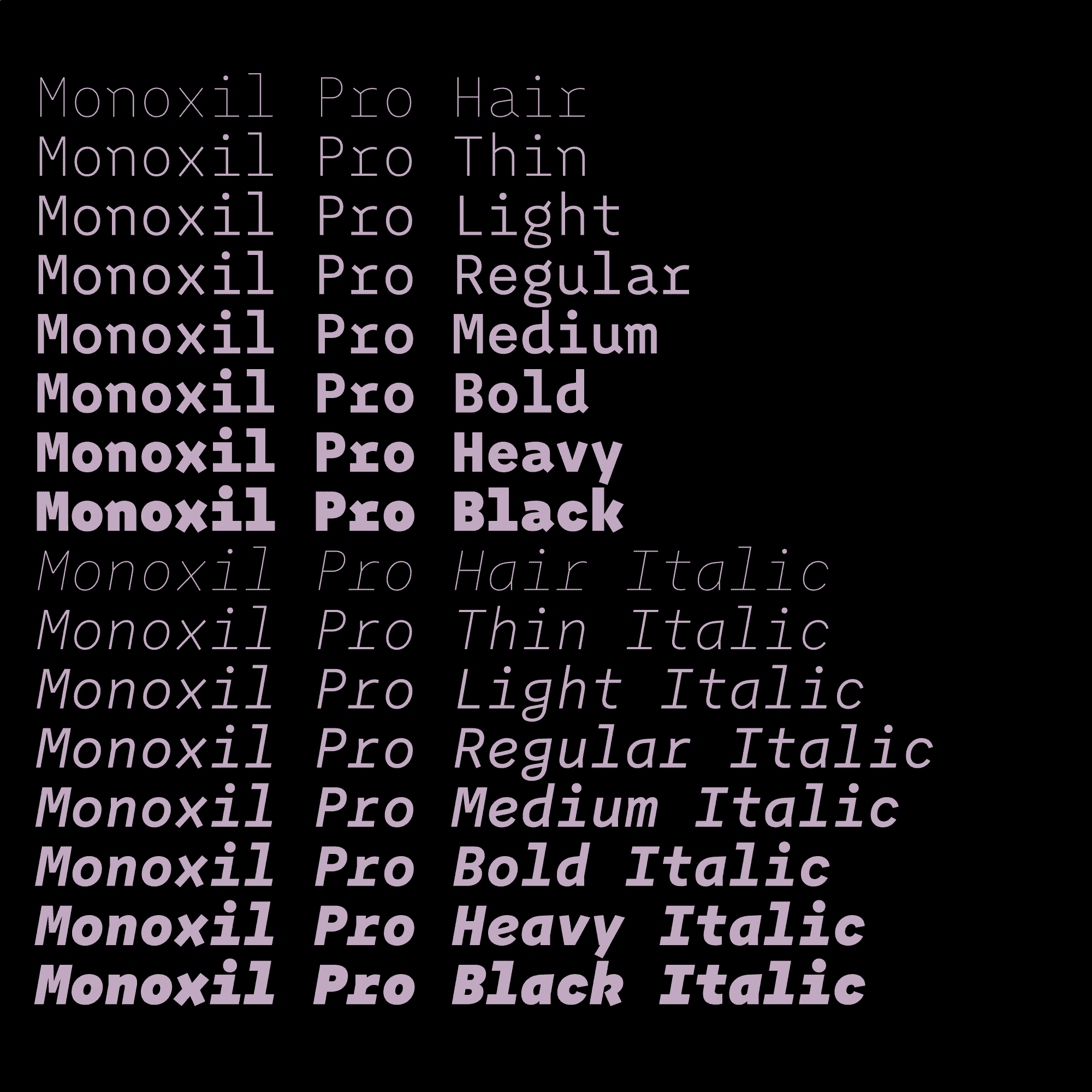 Monoxil Pro Font