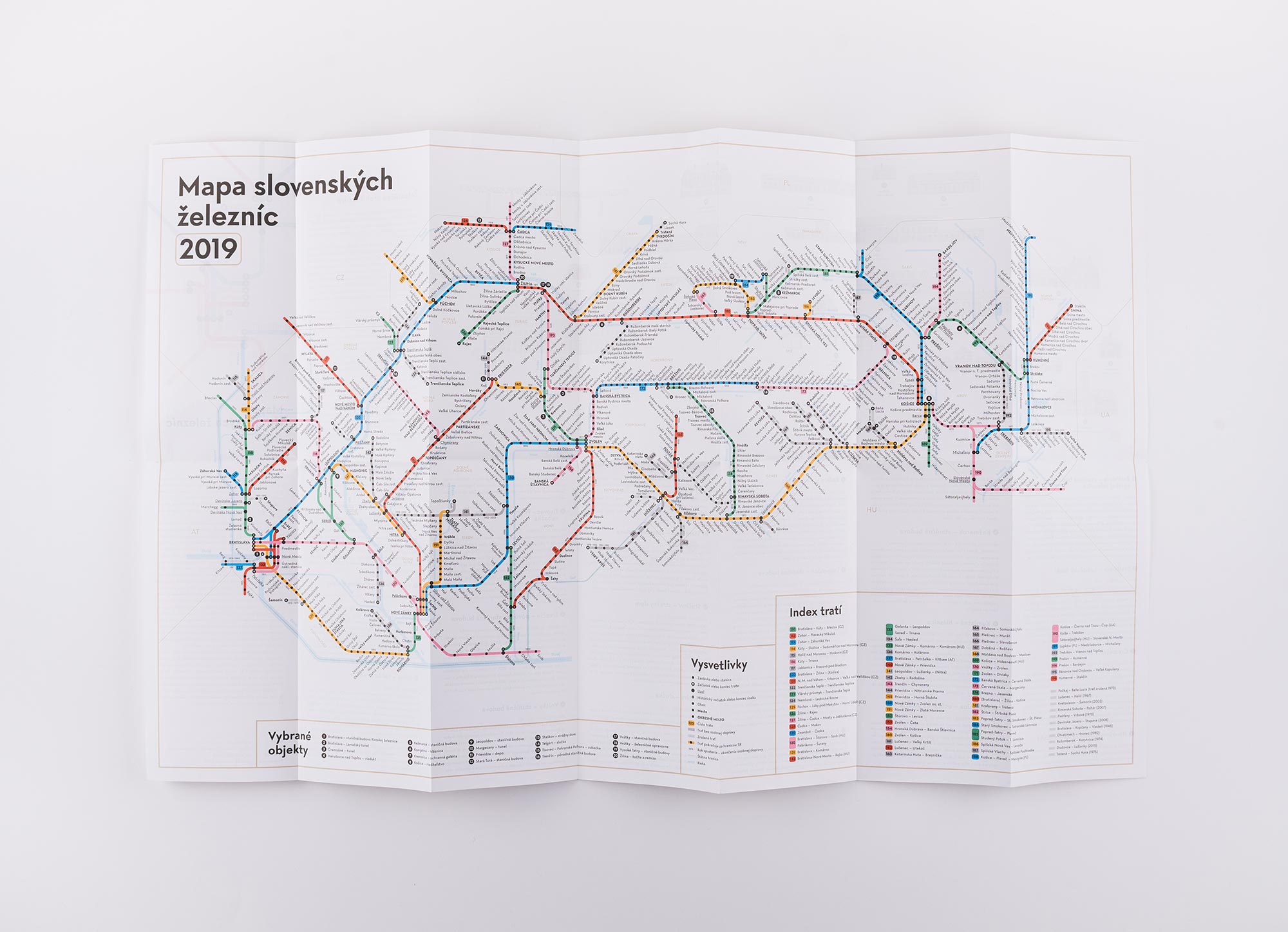 Print: Slovak Rail Map 2019