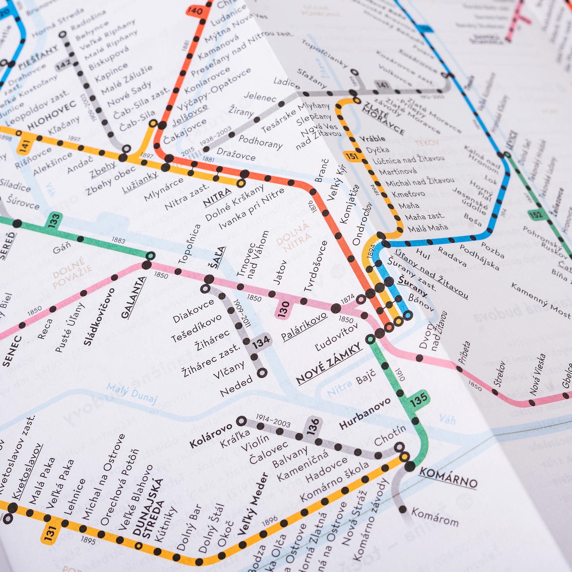 Print: Slovak Rail Map 2019