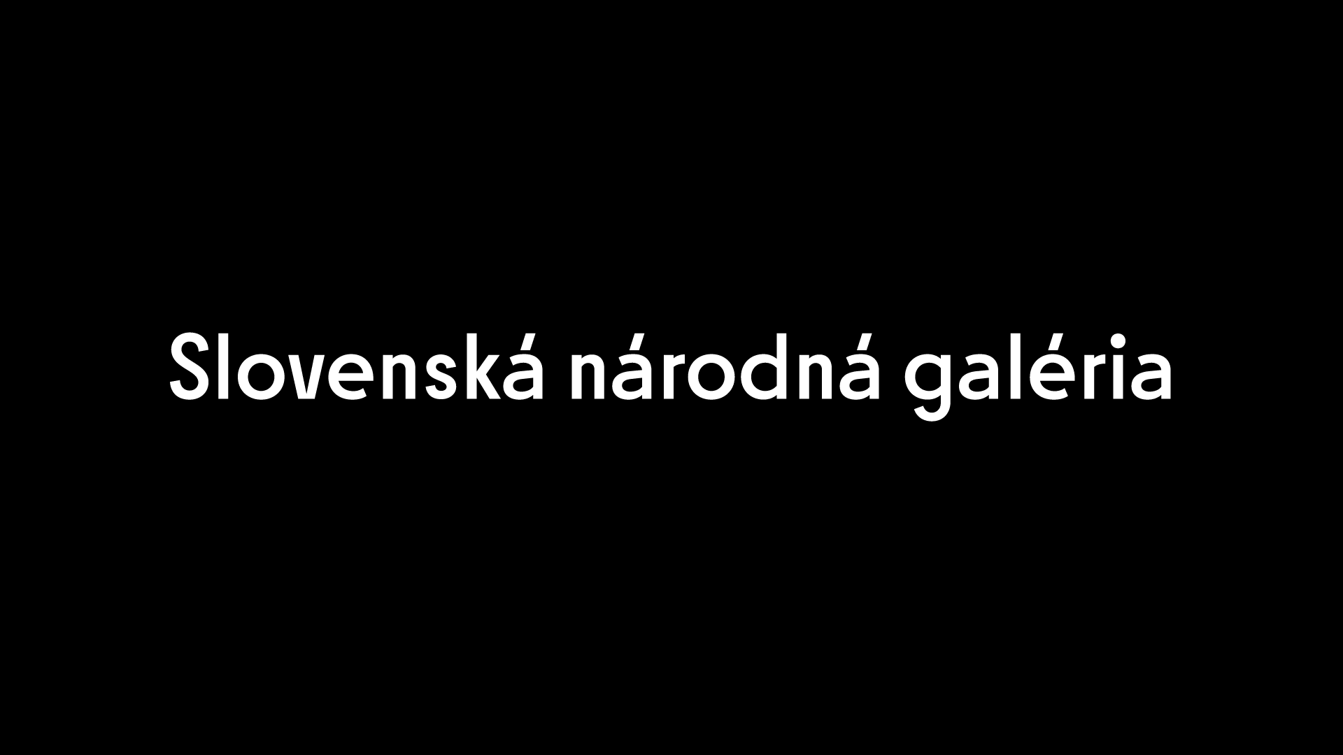 Písmo na mieru: Slovenská národná galéria
