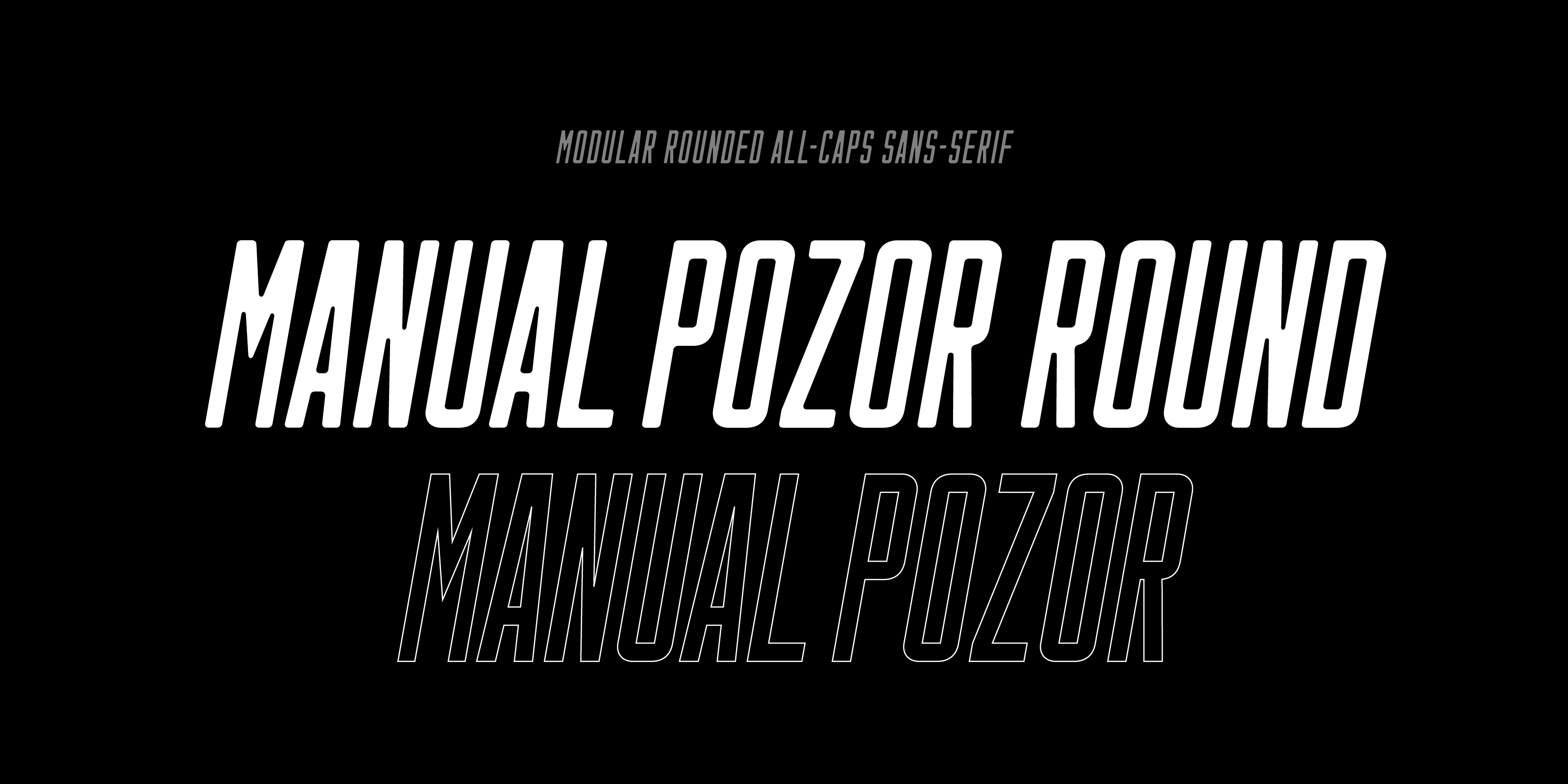 Písmo Manual Pozor Round