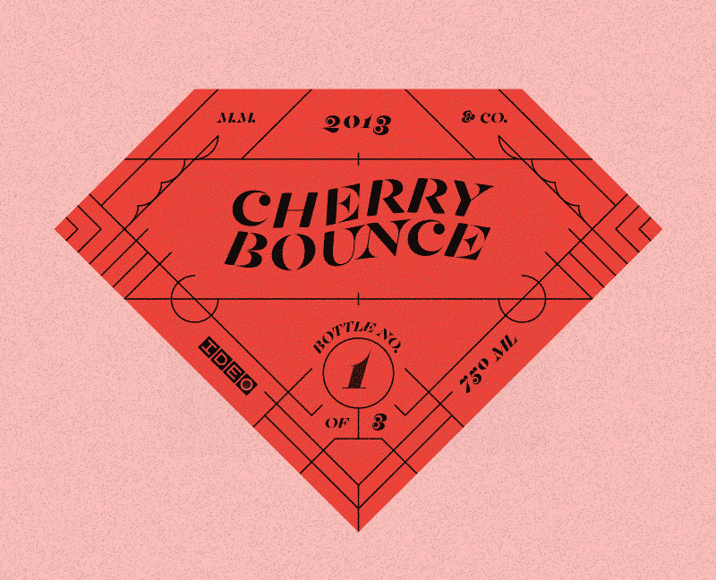 Odesta used in Cherry Bounce Limited Edition Bour­bon Liquor by Kyle Fletcher, 2014.