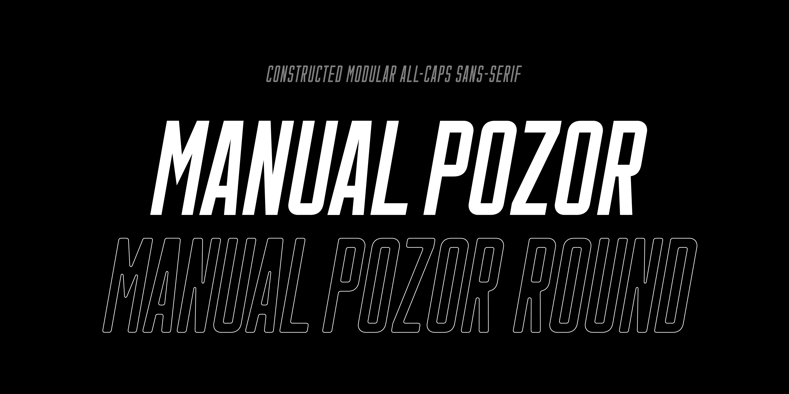Písmo Manual Pozor